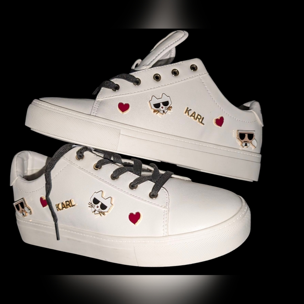 Karl lagerfield sz 10 women’s BRAND NEW Cambie embellished sneaker 160$ msrp